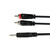 Gearlux 15-Foot TRS-to-Dual-RCA Stereo Breakout Cable - 2 Pack