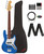  Fender Player II Modified Active Jazz Bass V - Electric Blue w/ Cleaning Kit 
