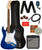 Squier Fender Squier Sonic Stratocaster - Sapphire Blue Transparent w/ Frontman 10G Amplifier 
