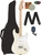 Squier Fender Squier Affinity Stratocaster, Maple - Olympic White w/ Gig Bag 