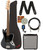 Fender Squier Affinity Jaguar Bass H - Charcoal Frost Metallic w/ Rumble 15 Amplifier