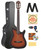 Ibanez FRH10N FRH Thinline Nylon String Acoustic-Electric Guitar - Brown Sunburst Flat w/ Case