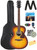 Ibanez PC50 PF Performance Grand Concert Acoustic Guitar - Open Pore Brown Sunburst Top w/ Gig Bag