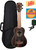  Kala KA-EBY-S Striped Ebony Soprano Ukulele w/ Hard Case 