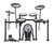  Roland VQD106PADS V-Drums Quiet Design Kit w/ Drum Throne 