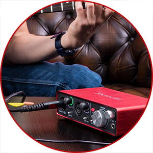 Focusrite Scarlett 2i2 USB Audio Interface w/ XLR Cable