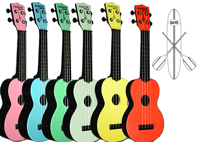 Waterman Ukulele - Solid Colored Tops