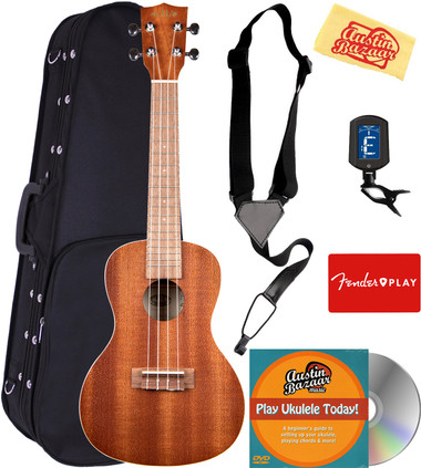 Kala KA-C Satin Mahogany Concert Ukulele w/ Hard Case
