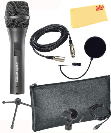 Audio-Technica AT2005USB Cardioid Dynamic USB/XLR Microphone w/ Pop Filter