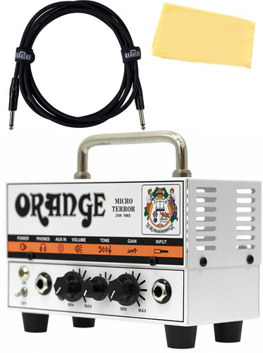 Orange MT20 Micro Terror Mini Guitar Amplifier Head w/ Instrument Cable