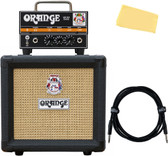 Orange PPC108 1x8-Inch Closed-Back Speaker Cabinet - Black w/ Orange MD20 Micro Dark Amp Head