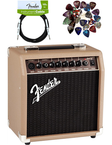 Fender Acoustasonic 15 Acoustic Guitar Amplifier w/ Instrument Cable