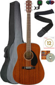 Fender CD-60S Solid Top Dreadnought Acoustic Guitar - All Mahogany w/ Gig Bag