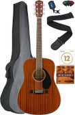 Fender CD-60S Solid Top Dreadnought Acoustic Guitar - All Mahogany w/ Gig Bag