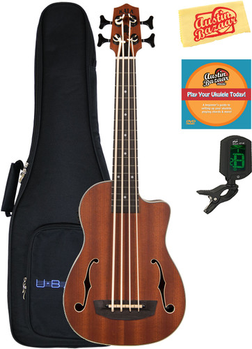 Kala U-Bass-JYMN-FS Journeyman Acoustic-Electric U-Bass Ukulele w/ Gig Bag