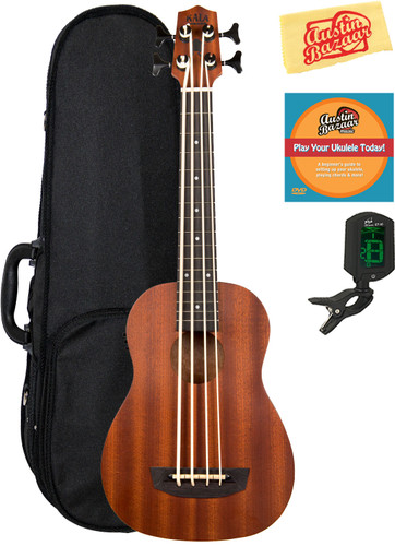 Kala U-Bass-WNDR-FS Wanderer Acoustic-Electric U-Bass Ukulele w/ Hard Case