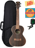 Kala KA-EBY-TE Striped Ebony Tenor Acoustic-Electric Ukulele w/ Hard Case