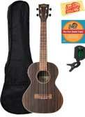 Kala KA-EBY-TE Striped Ebony Tenor Acoustic-Electric Ukulele w/ Gig Bag