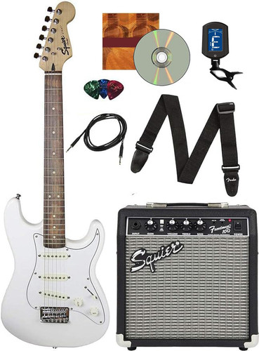 【お得】 Fender Squier Short Scale 24-Inch Strat Pack - Olympic White ギター
