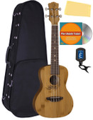 Luna Uke Bamboo Concert Ukulele w/ Hard Case