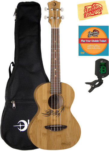 Luna Uke Bamboo Concert Ukulele w/ Gig Bag