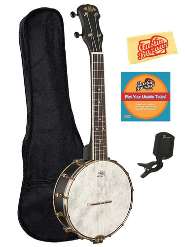 Kala KA-BNJ-BK-C Concert Banjo Ukulele w/ Gig Bag