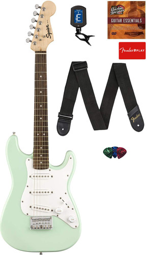Fender Squier 3/4-Size Kids Mini Strat Electric Guitar - Surf