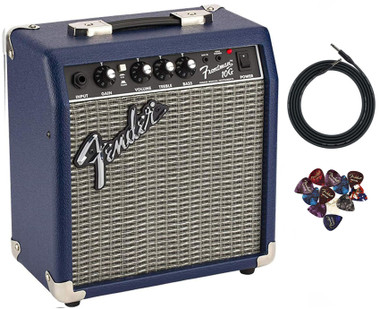 Fender Frontman 10G Guitar Combo Amplifier - Midnight Blue w/ Instrument Cable