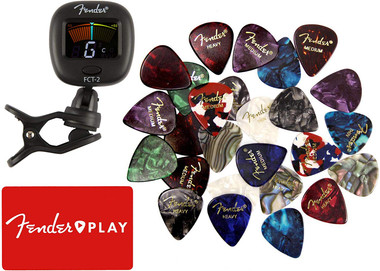 Fender FCT-2 Clip-On Tuner w/ Picks