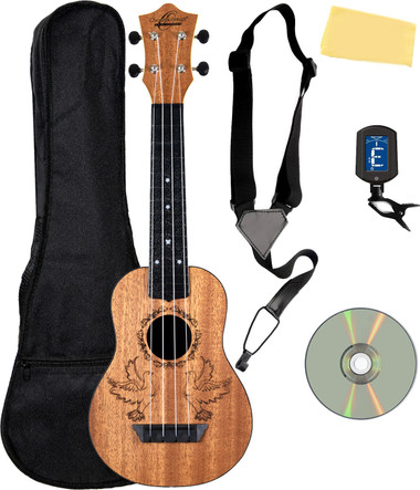 Oscar Schmidt OUN Soprano Ukulele - Dove w/ Gig Bag
