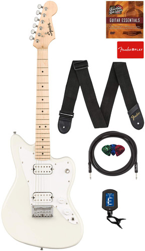 Fender Squier 3/4-Size Mini Jazzmaster - Olympic White w/ Cable