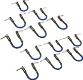 Fender 6-Inch Professional Patch Cable, Angled, Blue Tweed - 12 Pack