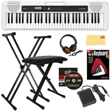 Casio CT-S200 Casiotone 61-Key Keyboard - White w/ Stand