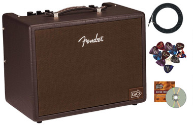 Fender Acoustic Junior Go Rechargeable Battery Acoustic Guitar Combo Amplifier w/ Instrument Cable