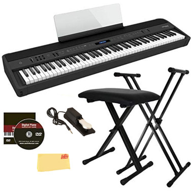 Roland FP-90X 88-Key Digital Piano - Black w/ Adjustable Stand