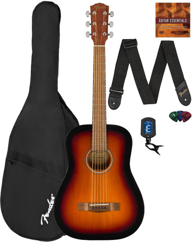 Fender FA-15 3/4-Scale Kids Steel String Acoustic Guitar - Sunburst w/ Gig Bag