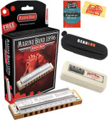 Hohner Marine Band 1896 Harmonica - Key of E w/ Instructional Manual