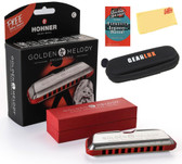 Hohner 544 Golden Melody Harmonica - Key of C w/ Instructional Manual