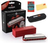 Hohner 544 Golden Melody Harmonica - Key of G w/ Instructional Manual