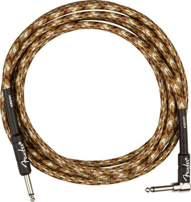 Fender 10-Foot Professional Instrument Cable, Straight-Angled, Desert Camo - 1 Pack