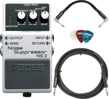 Boss NS-2 Noise Suppressor w/ Instrument Cables