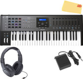 Arturia KeyLab 49 MkII Keyboard Controller - Black w/ Headphones
