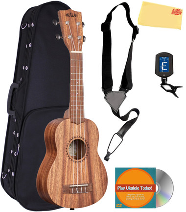 Kala KA-TEAK-S Teak Soprano Ukulele w/ Hard Case