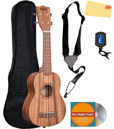 Kala KA-TEAK-S Teak Soprano Ukulele w/ Gig Bag