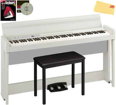 Korg C1 Air Digital Piano - White w/ Furniture Bench