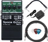 Boss RE-2 Space Echo Delay and Reverb Effects w/ Power Supply