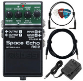 Boss RE-2 Space Echo Delay and Reverb Effects w/ Power Supply