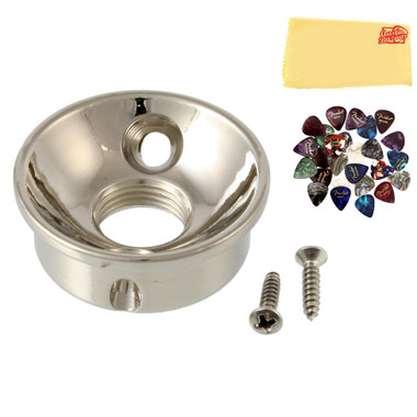 Allparts AP-5270-001 Nickel Retrofit Jackplate w/ Fender Picks