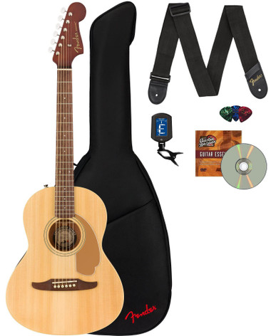 Fender Sonoran Mini Dreadnought Acoustic Guitar - Natural w/ Gig Bag