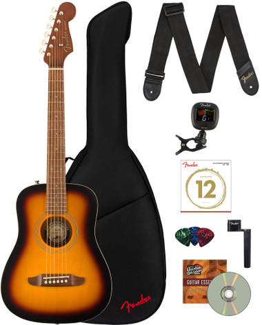 Fender Redondo Mini Acoustic Guitar - Sunburst w/ Gig Bag
